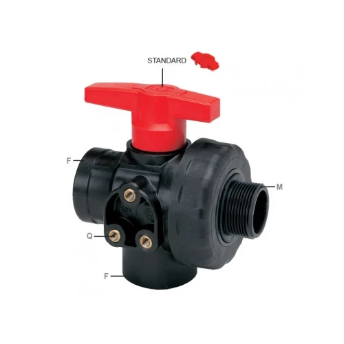 3 állású golyóscsap 1 1/2