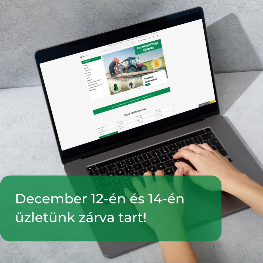 Üzletünk December 7-én, 12-én és 14-én zárva tart!